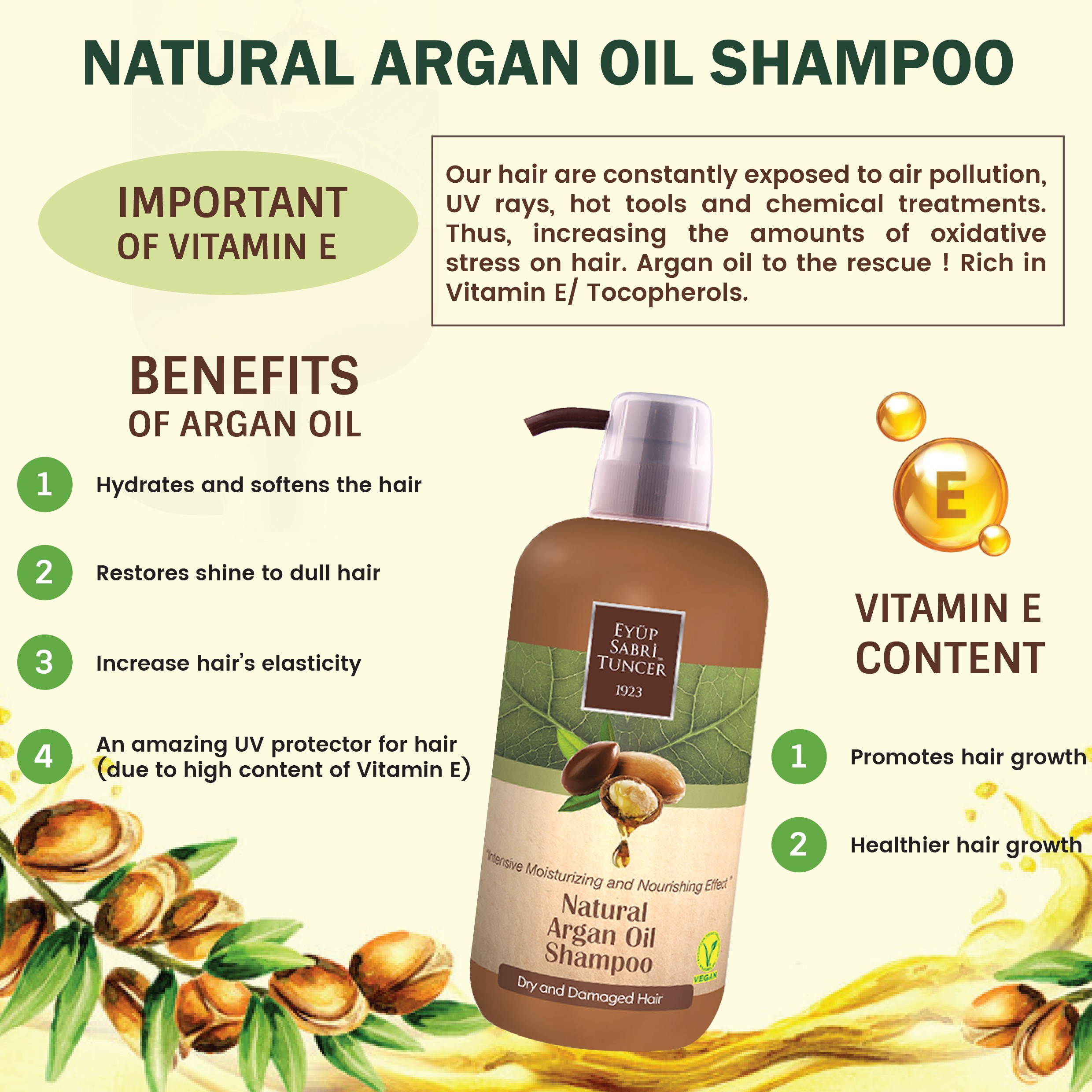 Natural Argan Oil Shampoo/600ml